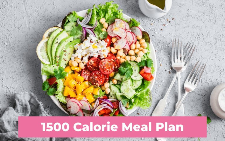 Instructions for 1500 calorie meal plan with normal food